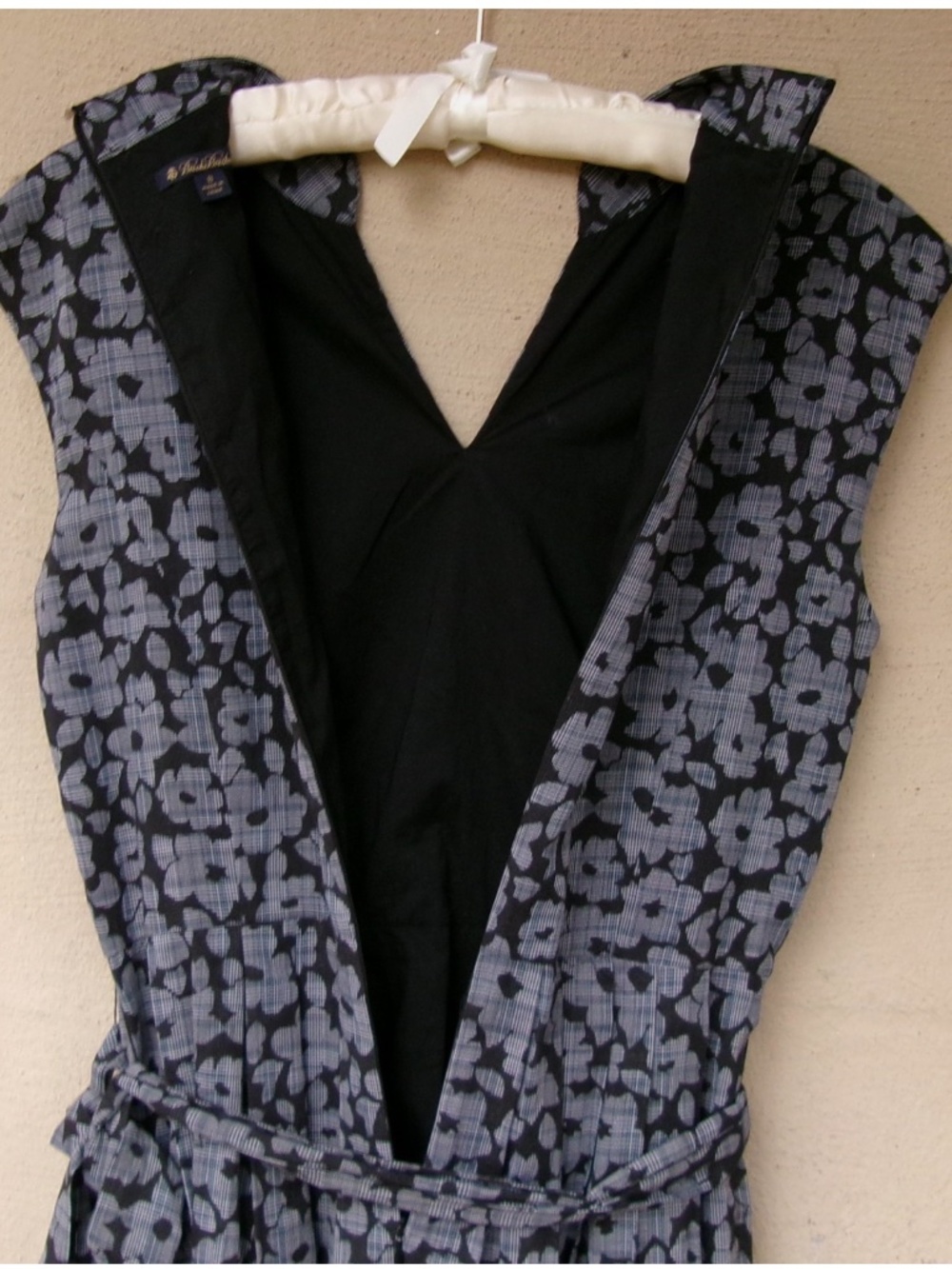 Brooks Brothers Glen Plaid Flower Cotton Dress - Picture 9 of 10